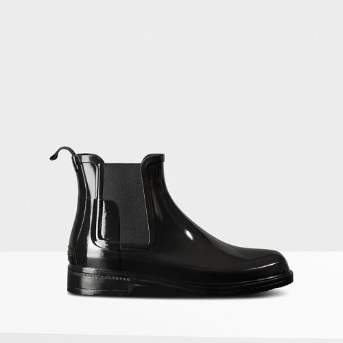 Hunter Refined Slim Fit Gloss Chelsea Boots For Mens - NZ P3962